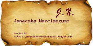 Janecska Narcisszusz névjegykártya